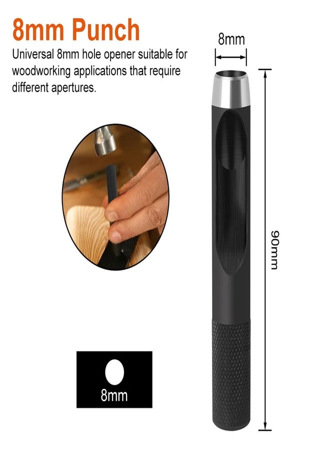 Serplex مجموعة رؤوس مثقاب مخروطية من سيربلكس® مكونة من 10 قطع بساق دائرية 8 مم، و5 قطع إضافية من رؤوس التوجيه، مصنوعة من فولاذ كربوني رقم 45، مع مفتاح ألين سريع التغيير لأعمال النجارة، ومجموعة ثقوب براغي توجيهية. - Image 3